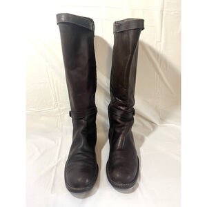 PENNYBLACK Boots Brown Leather riding boot Sz 6 Italy luxury